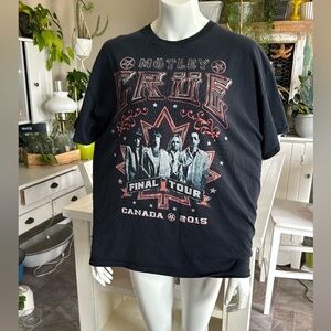 Motley Crue 2015 The Final Tour Canada L T-Shirt concert graphic tee